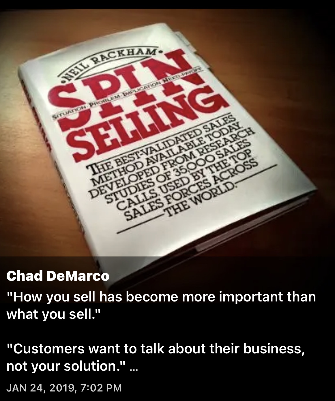 SPIN selling by Neil Rackham